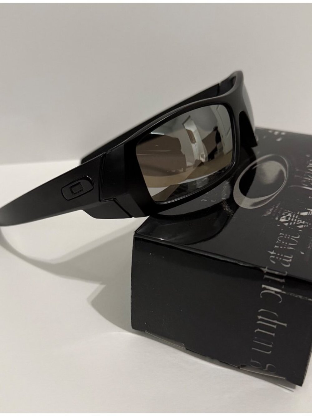 Oakley GASCAN Black Matte Frame OO9014 Chrome Iridium Lenses - Picture 4 of 7